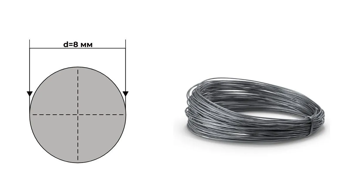 круг оцинкованный 8 мм бухта ГОСТ 2590 