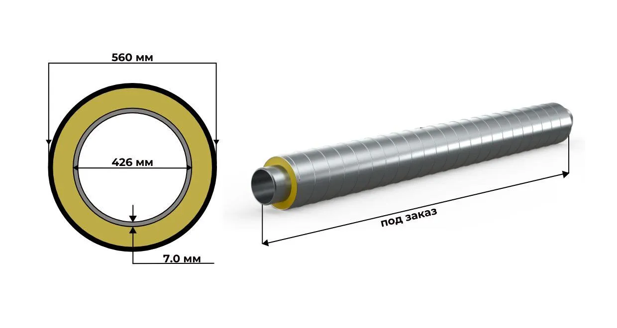 Труба ППУ ОЦ 426х7 тип 1 ГОСТ 30732 