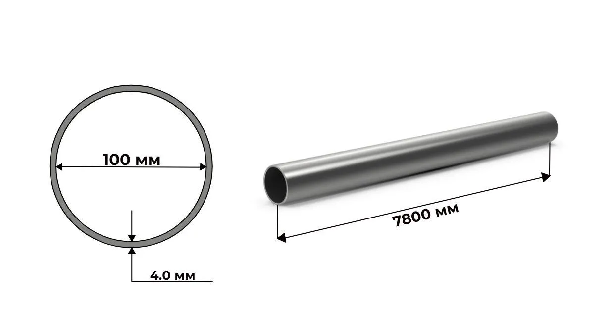 Труба водогазопроводная оцинкованная 100х4 ДУ 