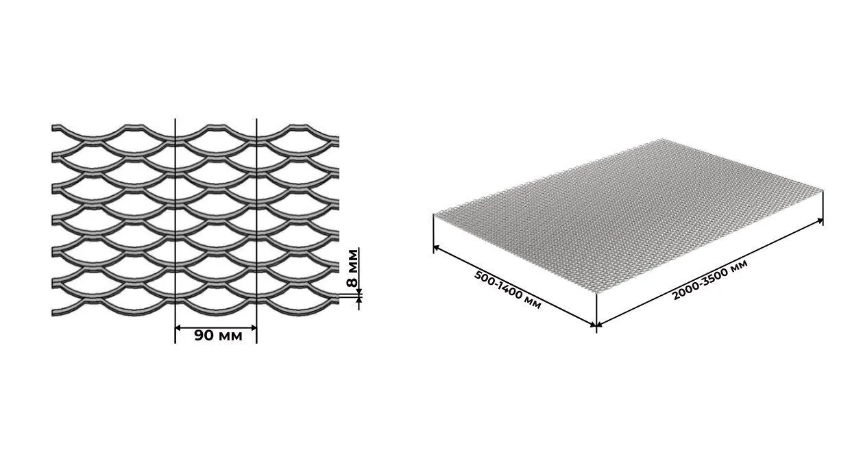 Лист ПВЛ 308 просечно-вытяжной 